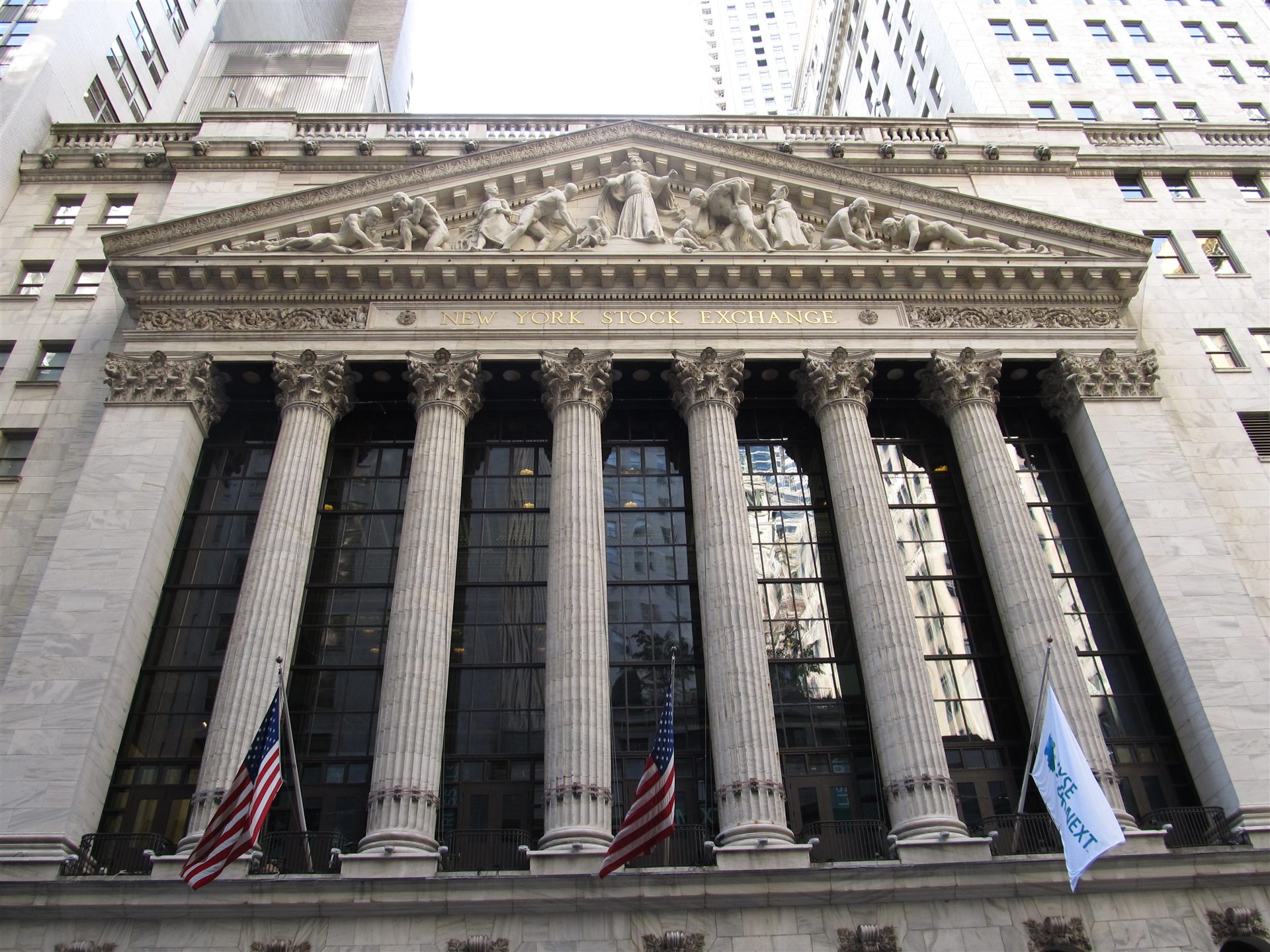 New York Stock Exchange building facade, Wall Street